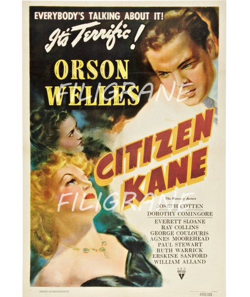 CITIZEN KANE FILM Rqqq-POSTER/REPRODUCTION d1 AFFICHE VINTAGE Découvrez la collection