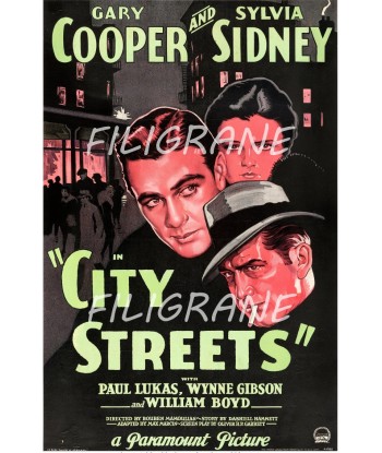 CITY STREETS FILM Rwwq-POSTER/REPRODUCTION d1 AFFICHE VINTAGE est présent 