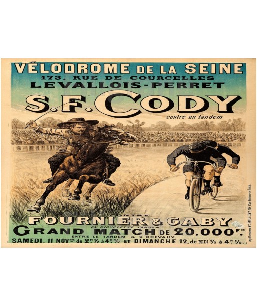 CODY FOURNIER GABY VéLO Rdcr-POSTER/REPRODUCTION d1 AFFICHE VINTAGE l'achat 