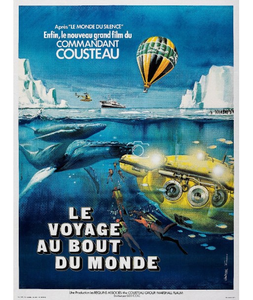 COMMANDANT COUSTEAU FILM Rchj-POSTER/REPRODUCTION d1 AFFICHE VINTAGE votre