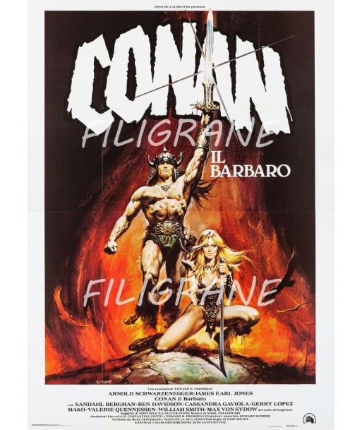 CONAN il BARBARO FILM Rldm-POSTER/REPRODUCTION d1 AFFICHE VINTAGE Voir les baskets