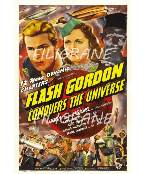 CONQUERS the UNIVERSE FILM Rxkr-POSTER/REPRODUCTION d1 AFFICHE VINTAGE basket pas cher