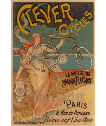 CYCLES CLEVER Rswi-POSTER/REPRODUCTION d1 AFFICHE VINTAGE le concept de la Pate a emporter 