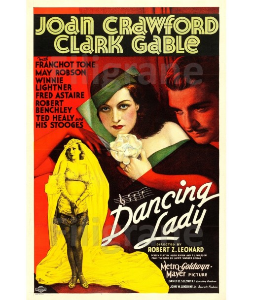 DANCING LADY FILM Rpjr-POSTER/REPRODUCTION d1 AFFICHE VINTAGE Comment ça marche