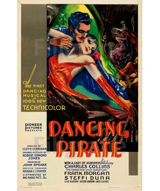 DANCING PIRATE FILM Rwyf-POSTER/REPRODUCTION d1 AFFICHE VINTAGE la livraison gratuite