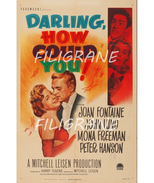 DARLING HOW COULD YOU FILM Rhzc-POSTER/REPRODUCTION d1 AFFICHE VINTAGE de pas cher