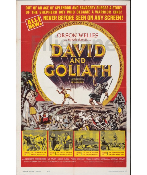 DAVID and GOLIATH FILM Rvbi-POSTER/REPRODUCTION d1 AFFICHE VINTAGE Voir les baskets