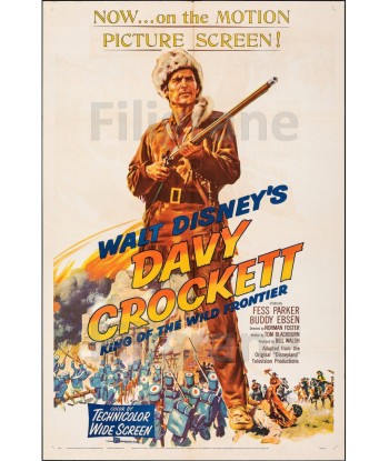 DAVY CROCKETT FILM Rfif-POSTER/REPRODUCTION d1 AFFICHE VINTAGE plus qu'un jeu 