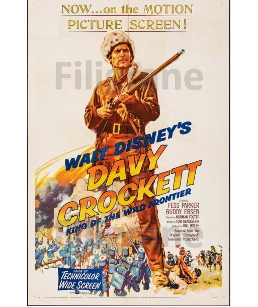 DAVY CROCKETT FILM Rmuz-POSTER/REPRODUCTION d1 AFFICHE VINTAGE Pour