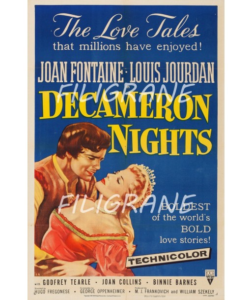 DECAMERON NIGHTS FILM Rbnj-POSTER/REPRODUCTION d1 AFFICHE VINTAGE les muscles