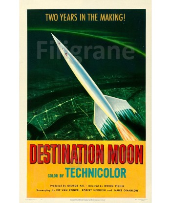 DESTINATION MOON FILM Rioa-POSTER/REPRODUCTION d1 AFFICHE VINTAGE offre 