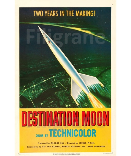 DESTINATION MOON FILM Rwxn-POSTER/REPRODUCTION d1 AFFICHE VINTAGE offre 