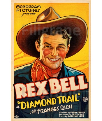 DIAMOND TRAIL FILM Raul-POSTER/REPRODUCTION d1 AFFICHE VINTAGE sur le site 