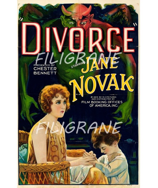 DIVORCE FILM Rzjj-POSTER/REPRODUCTION d1 AFFICHE VINTAGE de pas cher