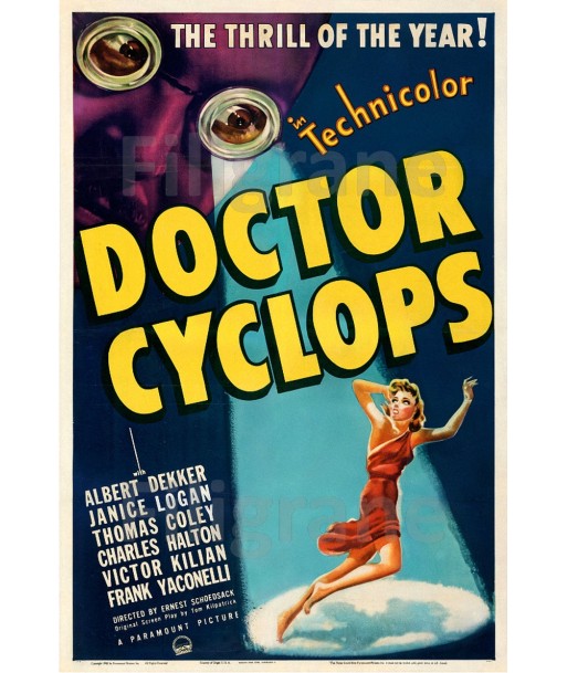 DOCTOR CYCLOPS FILM Rksu-POSTER/REPRODUCTION d1 AFFICHE VINTAGE À commander