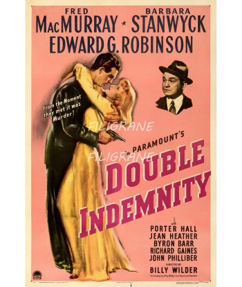 DOUBLE INDEMNITY FILM Rtfi-POSTER/REPRODUCTION d1 AFFICHE VINTAGE Economisez 