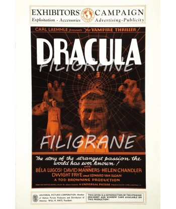 DRACULA FILM Rbuw-POSTER/REPRODUCTION d1 AFFICHE VINTAGE À commander