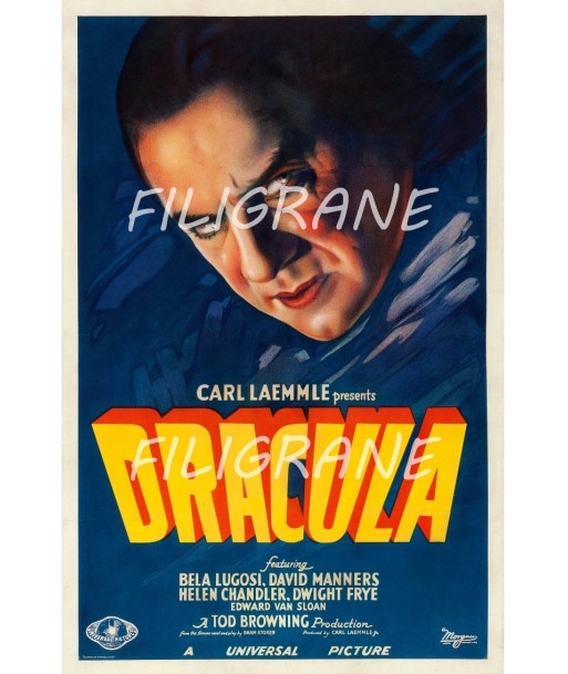 DRACULA  FILM Rhjo-POSTER/REPRODUCTION d1 AFFICHE VINTAGE Paris Déstockage Promo