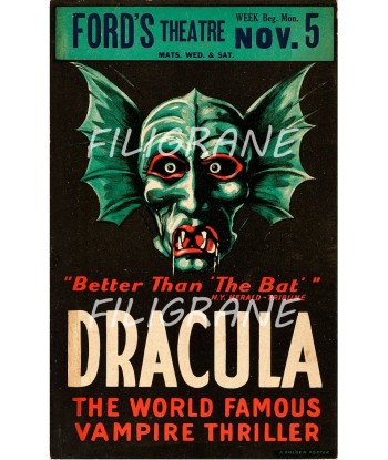 DRACULA FILM Rqby-POSTER/REPRODUCTION d1 AFFICHE VINTAGE en stock