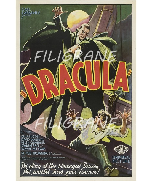 DRACULA FILM Rqrl-POSTER/REPRODUCTION d1 AFFICHE VINTAGE plus qu'un jeu 