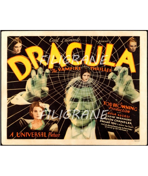 DRACULA FILM Rwhi-POSTER/REPRODUCTION d1 AFFICHE VINTAGE Le MVP de beaucoup