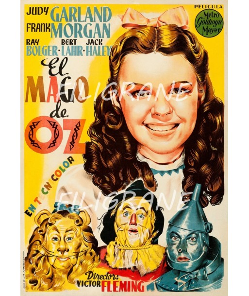 EL MAGO de OZ FILM Rvfc-POSTER/REPRODUCTION d1 AFFICHE VINTAGE soldes