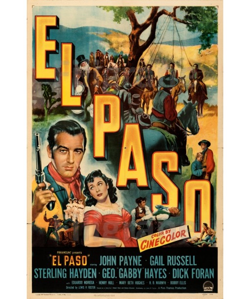 EL PASO FILM Rukh-POSTER/REPRODUCTION d1 AFFICHE VINTAGE basket pas cher