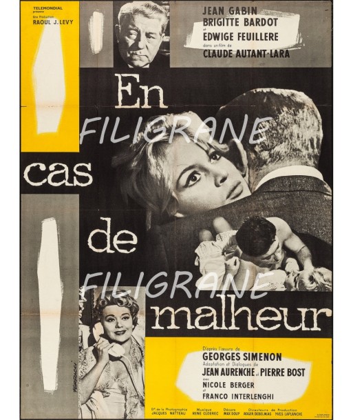 EN CAS DE MALHEUR FILM Ruig-POSTER/REPRODUCTION d1 AFFICHE VINTAGE 2 - 3 jours ouvrés.