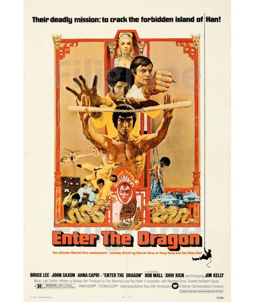 ENTER the DRAGON FILM Rfxc-POSTER/REPRODUCTION d1 AFFICHE VINTAGE outlet