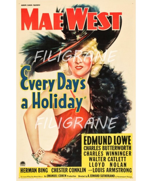 EVERY DAY'S a HOLIDAY FILM Rggb-POSTER/REPRODUCTION d1 AFFICHE VINTAGE Comparez plus de prix