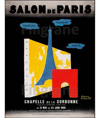 EXPO SALON DE PARIS 1980 Rjoz-POSTER/REPRODUCTION d1 AFFICHE VINTAGE Dans la société mordern