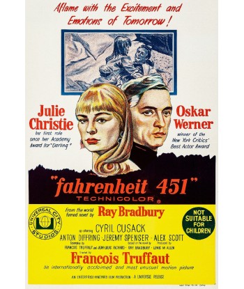 FAHRENHEIT 451 FILM Reab-POSTER/REPRODUCTION d1 AFFICHE VINTAGE pas cher