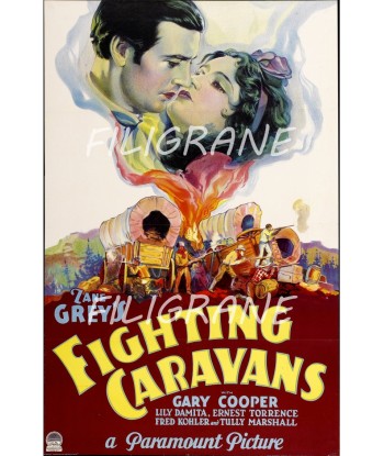 FIGHTING CARAVANS FILM Rfja-POSTER/REPRODUCTION d1 AFFICHE VINTAGE pas cheres