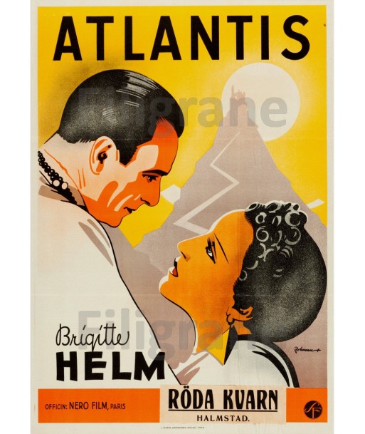 FILM ATLANTIS Fritz LANG Rwbg-POSTER/REPRODUCTION d1 AFFICHE VINTAGE 2023