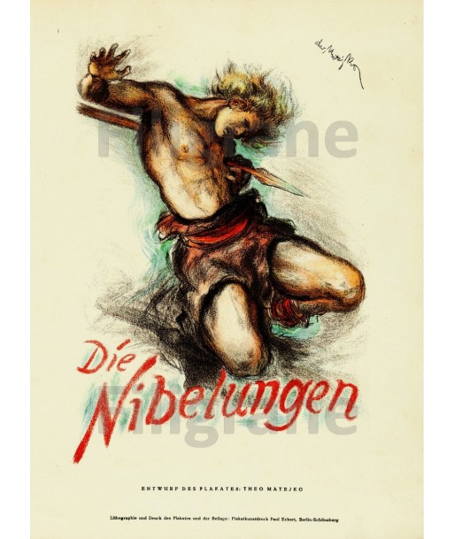 FILM Die NIBELUNGEN Rgpd-POSTER/REPRODUCTION d1 AFFICHE VINTAGE Les magasins à Paris