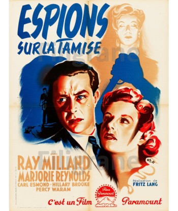 FILM ESPIONS sur la TAMISE Rbie-POSTER/REPRODUCTION d1 AFFICHE VINTAGE la chaussure