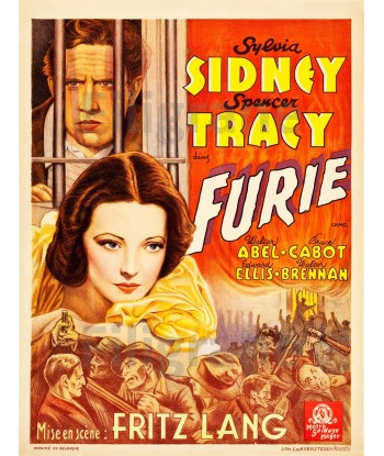 FILM Fritz LANG    FURY Rcgr-POSTER/REPRODUCTION d1 AFFICHE VINTAGE l'achat 