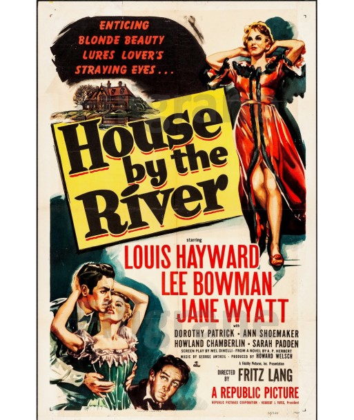 FILM HOUSE by the RIVER Rxpp-POSTER/REPRODUCTION d1 AFFICHE VINTAGE Amélioration de cerveau avec