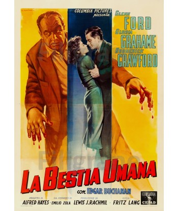 FILM La BESTIA UMANA LANG Rris-POSTER/REPRODUCTION d1 AFFICHE VINTAGE 50% de réduction en Octobre 2024