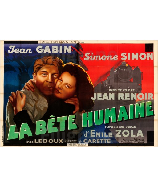 FILM La BêTE HUMAINE Reis-POSTER/REPRODUCTION d1 AFFICHE VINTAGE 50-70% off 