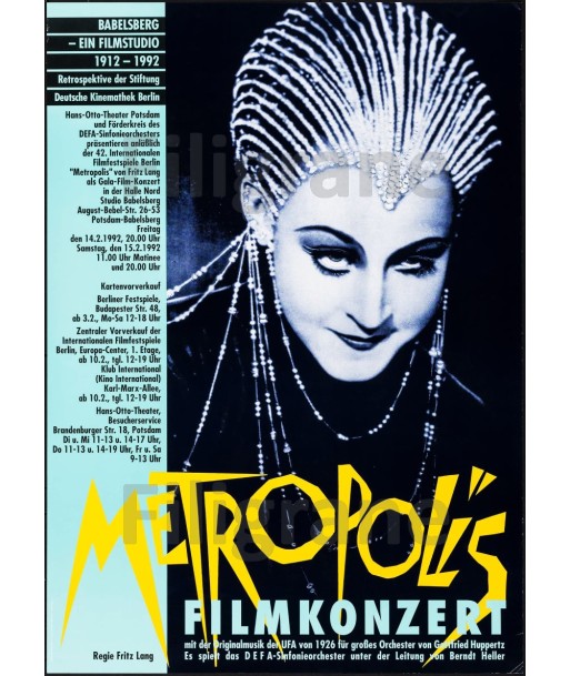 FILM METROPOLIS Rbtw-POSTER/REPRODUCTION d1 AFFICHE VINTAGE du meilleur 