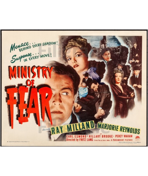 FILM MINISTRY of FEAR Rixz-POSTER/REPRODUCTION d1 AFFICHE VINTAGE acheter