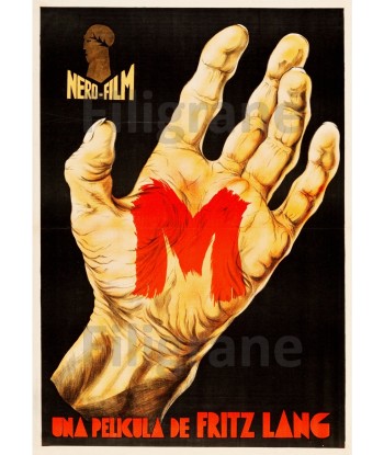 FILM M Le MAUDIT F. LANG Rpsa-POSTER/REPRODUCTION d1 AFFICHE VINTAGE est présent 