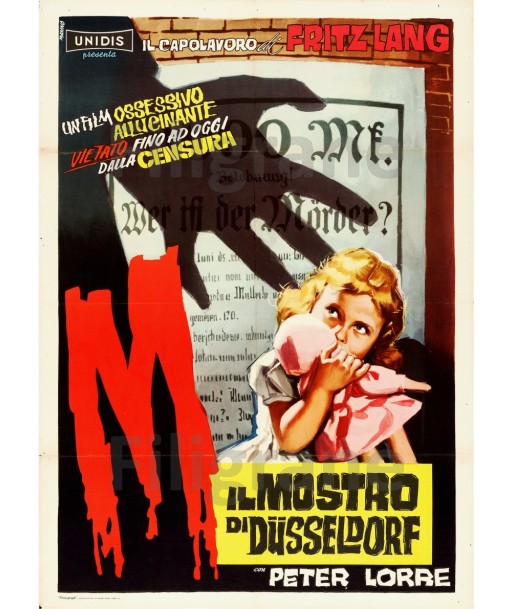 FILM M Le MAUDIT F. LANG Rpsg-POSTER/REPRODUCTION d1 AFFICHE VINTAGE 50-70% off 