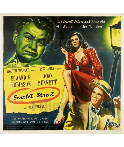 FILM SCARLET STREET Ruyd-POSTER/REPRODUCTION d1 AFFICHE VINTAGE sur le site 