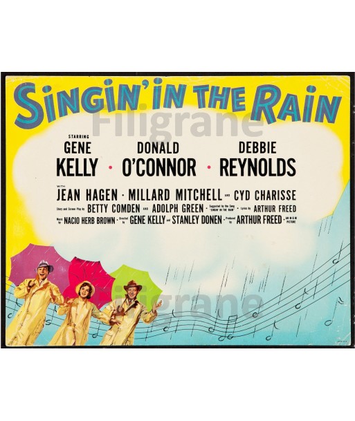 FILM SINGIN' in the RAIN Rasl-POSTER/REPRODUCTION d1 AFFICHE VINTAGE Vous souhaitez 