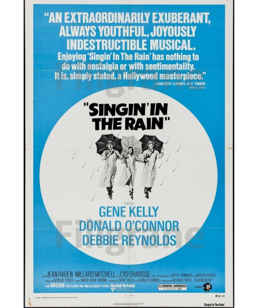 FILM SINGIN' in the RAIN Rjgn-POSTER/REPRODUCTION d1 AFFICHE VINTAGE pas chere