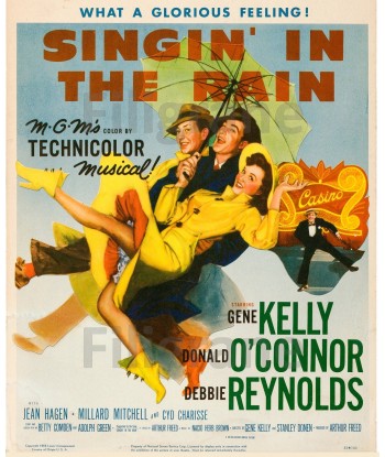 FILM SINGIN' in the RAIN Rkab-POSTER/REPRODUCTION d1 AFFICHE VINTAGE en linge