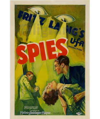 FILM  SPIES  Fritz LANG Rbnc-POSTER/REPRODUCTION d1 AFFICHE VINTAGE 2023