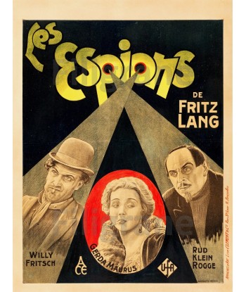 FILM SPIES Fritz LANG Ronx-POSTER/REPRODUCTION d1 AFFICHE VINTAGE d'Europe débarque